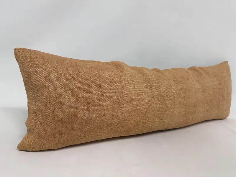 Vintage Kilim Throw Pillow, Boho Pillow, 16x48 Brown Pillow Sham, Handwoven Pillow Cover Cushion, Kilim Cushion Sham, Pillow Sham - 3