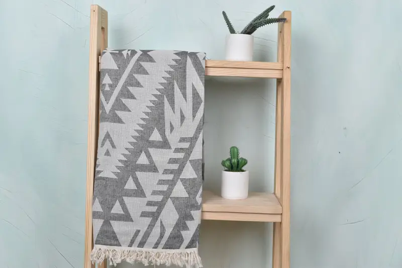 Wedding Gift, Personalized Turkish Towel, 76x40 Cotton Geometric Towel, Gym Towel, Antibacterial Turkish peshtemal towel, Fouta towel, Bridal Gifts - 1
