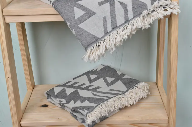 Wedding Gift, Personalized Turkish Towel, 76x40 Cotton Geometric Towel, Gym Towel, Antibacterial Turkish peshtemal towel, Fouta towel, Bridal Gifts - 6