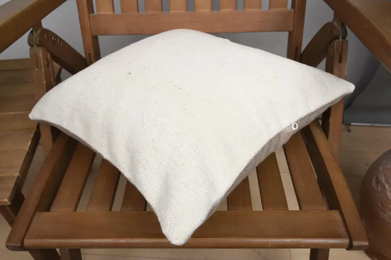 16x16 White Cushion, Cushion, Pillow for Sofa, Throw Kilim Pillow, Lounge Throw Pillow Case, Boho Pillow Sham Cover, Cozy Throw Cushion Case - 4