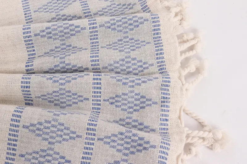 Gift For The Home Decor, 100x88 Cotton Kilim Design Towel, Organic Throw, Best Friend Gift Ideas, Boho Throw Blankets, Bedspread, Monogram Blanket - 8