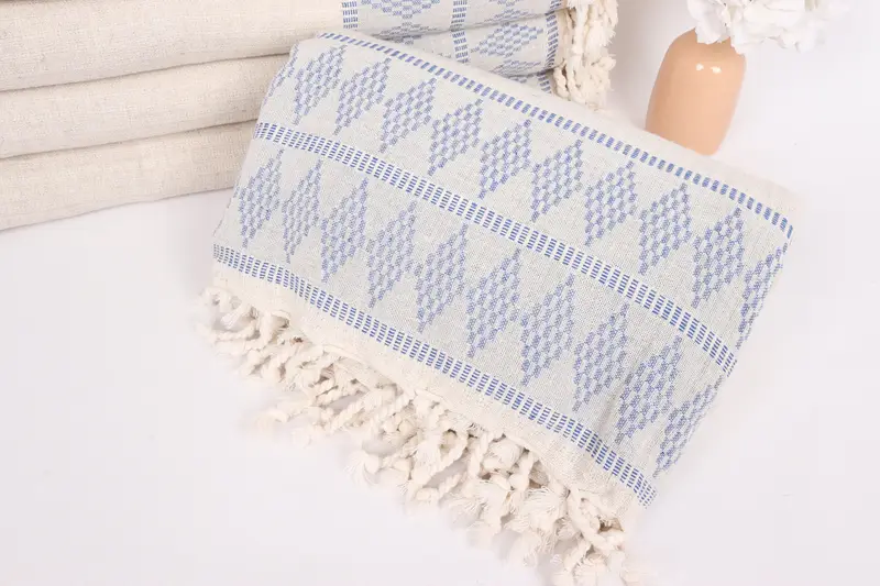 Gift For The Home Decor, 100x88 Cotton Kilim Design Towel, Organic Throw, Best Friend Gift Ideas, Boho Throw Blankets, Bedspread, Monogram Blanket - 4