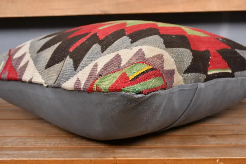 Gift Pillow, 20x20 Red Cushion Case, Morroccon Kilim Cushion Pillow, Office Chair Cushion, Boho Pillow, Pillow Sham, Vintage Pillow - 3