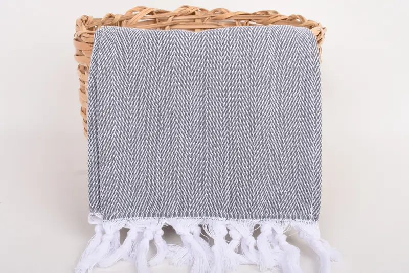 36x18 Cotton Herringbone Towel, Monogrammed Hand Towel, Spooky Bachelorette Party Gifts, Custom Gifts, Bathroom Towels, Organic Towel, Wedding Gift - 5