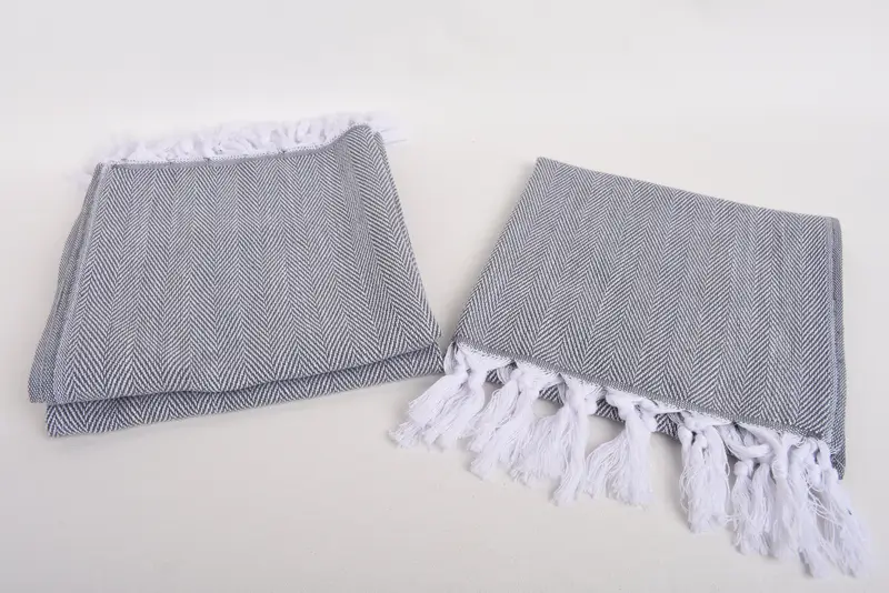 36x18 Cotton Herringbone Towel, Monogrammed Hand Towel, Spooky Bachelorette Party Gifts, Custom Gifts, Bathroom Towels, Organic Towel, Wedding Gift - 7