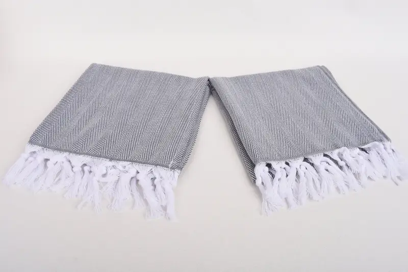 36x18 Cotton Herringbone Towel, Monogrammed Hand Towel, Spooky Bachelorette Party Gifts, Custom Gifts, Bathroom Towels, Organic Towel, Wedding Gift - 6