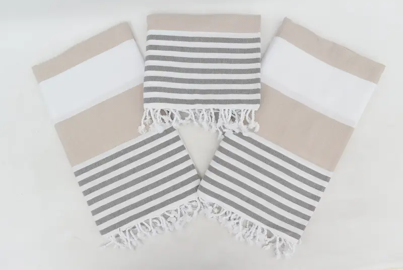 Sand-free towel, Sand-resistant towel, 70x40 Cotton Striped Towel, Bachelorette Party Favors Beach, Turkish Towel Bulk, Travel towel, Yoga Towel - 4
