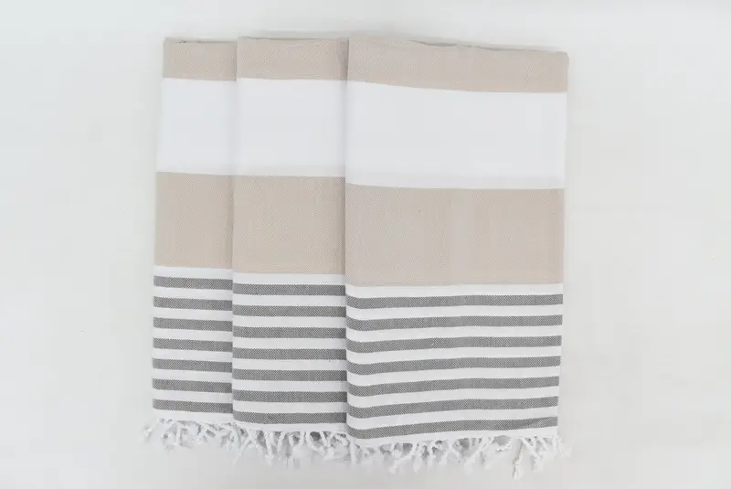 Sand-free towel, Sand-resistant towel, 70x40 Cotton Striped Towel, Bachelorette Party Favors Beach, Turkish Towel Bulk, Travel towel, Yoga Towel - 3