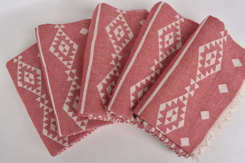 Organic Throw, Throw Blanket Couch, Turkish Bedspread, Custom Blanket, Personalized Gifts, Custom Beach Blanket, 70x60 Cotton Geometric Towel - 4