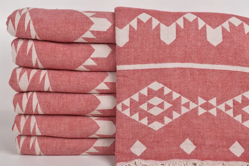 Organic Throw, Throw Blanket Couch, Turkish Bedspread, Custom Blanket, Personalized Gifts, Custom Beach Blanket, 70x60 Cotton Geometric Towel - 3