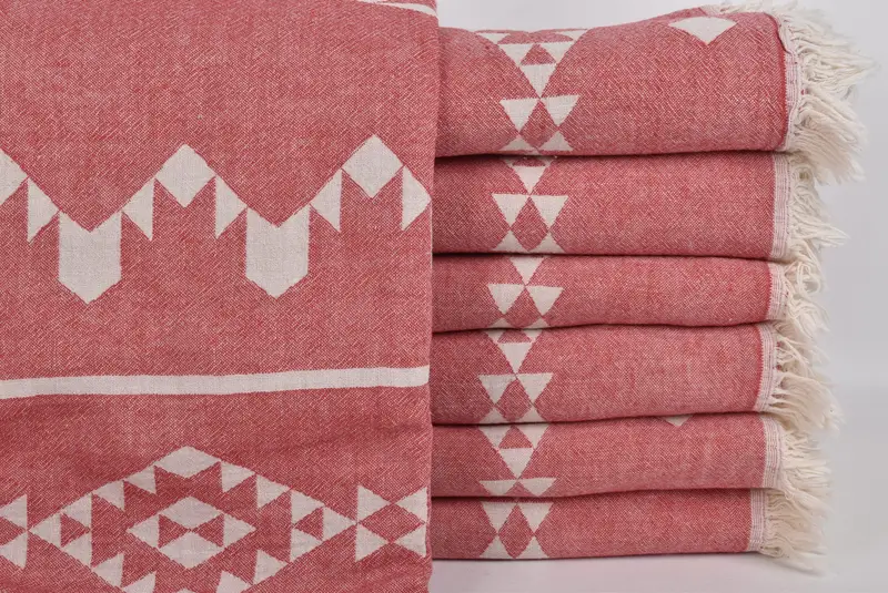 Organic Throw, Throw Blanket Couch, Turkish Bedspread, Custom Blanket, Personalized Gifts, Custom Beach Blanket, 70x60 Cotton Geometric Towel - 2