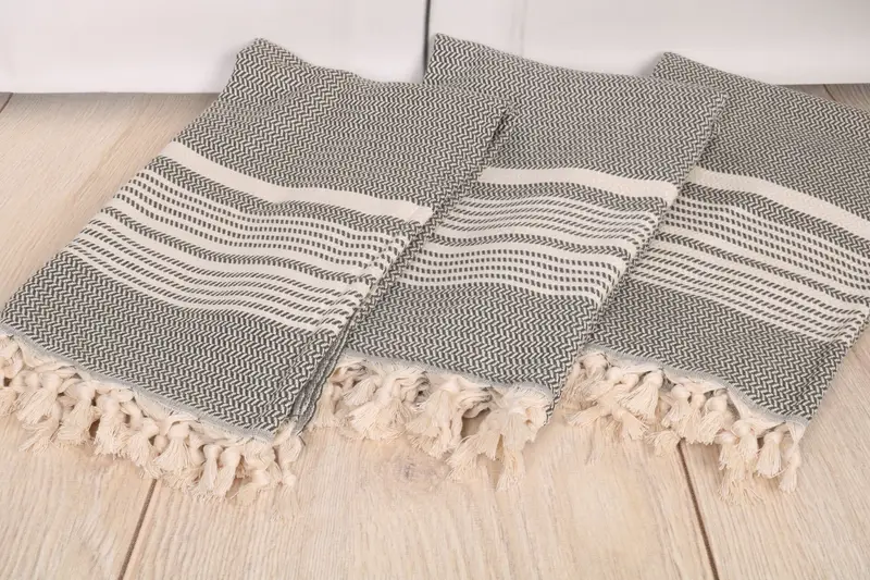 Bridesmaid Proposal Gift, Organic Turkish towel, 70x40 Cotton Striped Towel, Thin towel, Bachelorette Towel, Best Wedding Gift, Personalized Towel - 6