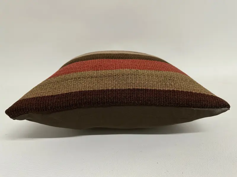 Interior Designer Pillow, Cushion Case, Kilim Cushion Sham, 12x12 Brown Cushion Cover, One Of A Kind Pillow Cover, Home Decor Pillow - 5