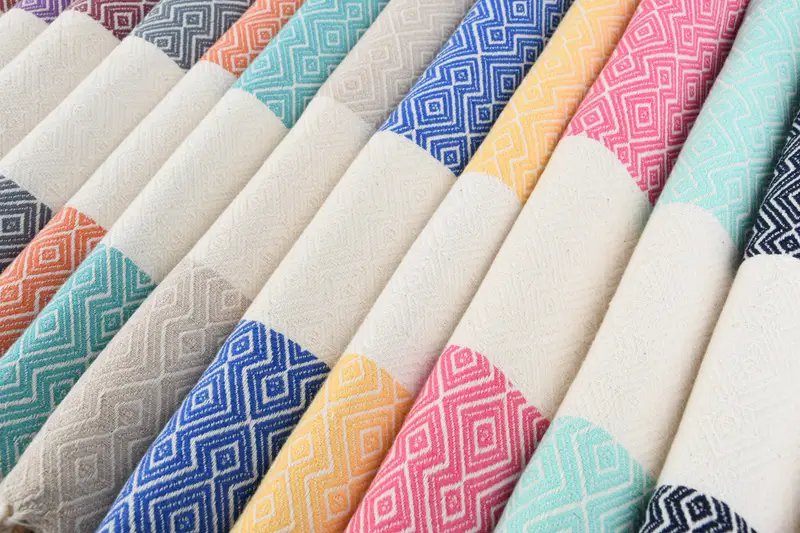 Xmas Gifts, Yoga Towel, Quick-dry towel, Bridesmaid Gift Towel, Turkish Towel Beach, 68x38 Cotton Diamond Towel, Turkish beach towel with fringe - 4