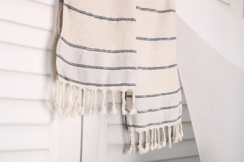 Monogram havlu, banyo havlu, 40x20 keten çizgili havlu, düğün iyiliği, gelin duş hediyesi, yaz havlu, nedime hediyeleri, iş arkadaşı için hediye - 8