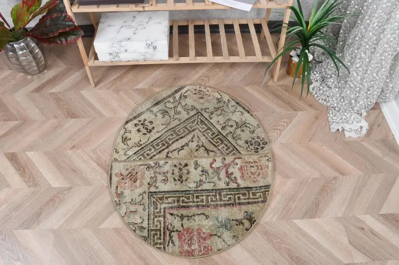 Alfombra verde con estampado animal 8x9 ft, acento perfecto