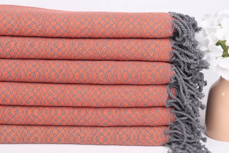 Bachelor Gifts, Handmade Gift, 70x40 Cotton Geometric Towel, Organic Beach Towel, Monogram Beach Towel, Peshtemal Towel USA, Custom Wedding Gifts - 3