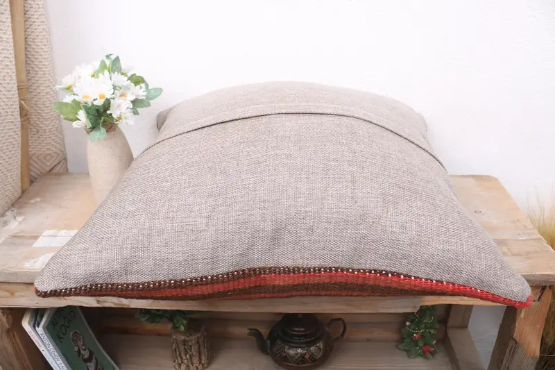 Vintage Pillow, Cushion Cover, Pillow for Sofa, Christmas Pillow Cover, Sustainable Pillow Case, 18x18 Yellow Pillow Sham, Turkish Pillow - 7