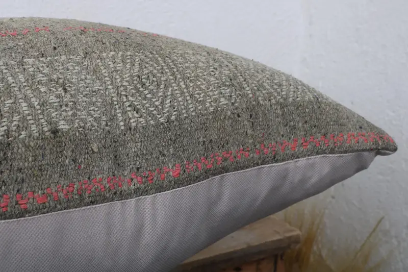 20x20 Brown Pillow, Kilim Cushion Sham, Kilim Pillow Cover, Cushion, Handmade Throw Cushion Cover, Boho Pillow Sham Cover - 6