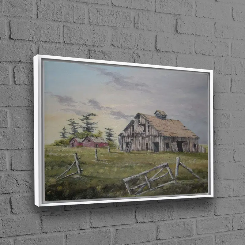 Lienzo rústico de granja: arte impreso primitivo para su hogar