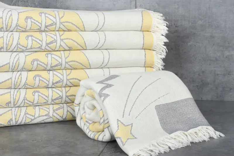 Turkish Cotton Throw Blanket, Tablecloth, Aesthetic Blanket, Couch Blanket, Bachelorette Gifts, Turkish Blanket, 84x64 Cotton Bicycle Design Towel - 3