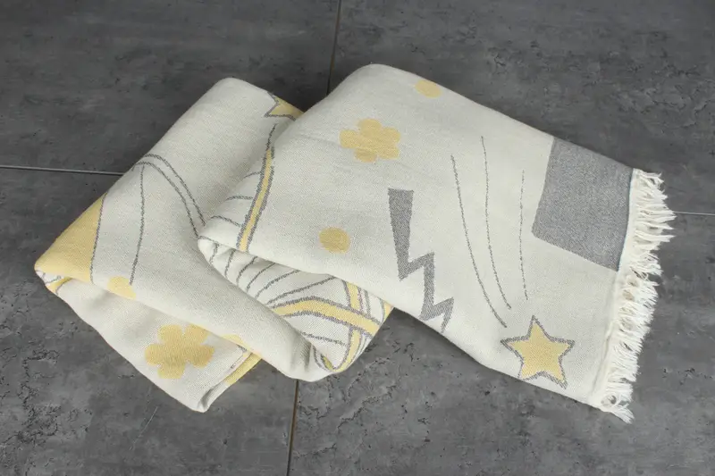 Turkish Cotton Throw Blanket, Tablecloth, Aesthetic Blanket, Couch Blanket, Bachelorette Gifts, Turkish Blanket, 84x64 Cotton Bicycle Design Towel - 7