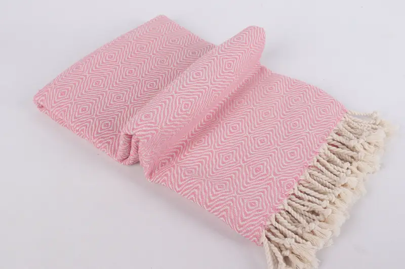Spa Towel, Sand-resistant towel, Turkish Towel Beach Towel, Travel towel, Embroidered Towel, Bachelor Party Gifts, 70x40 Cotton Zigzag Diamond Towel - 6