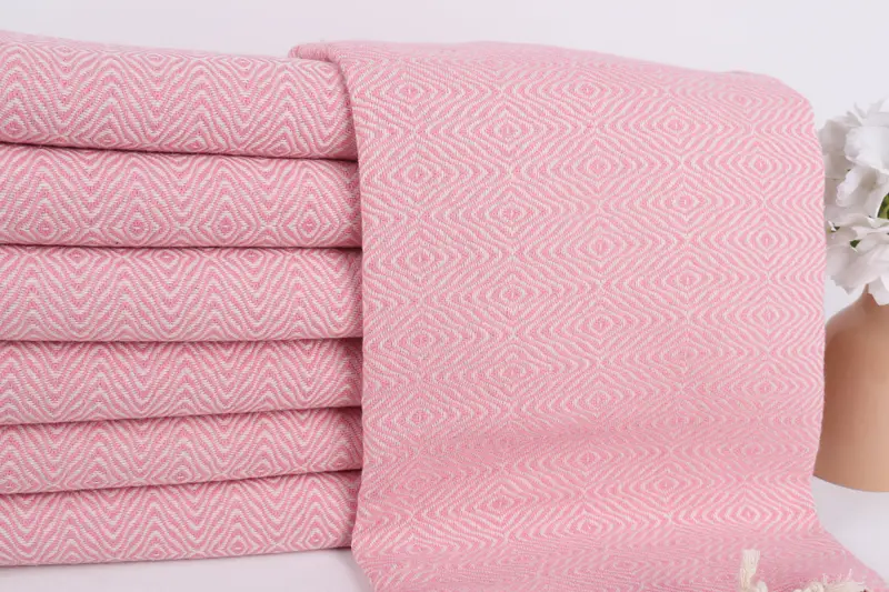 Spa Towel, Sand-resistant towel, Turkish Towel Beach Towel, Travel towel, Embroidered Towel, Bachelor Party Gifts, 70x40 Cotton Zigzag Diamond Towel - 2