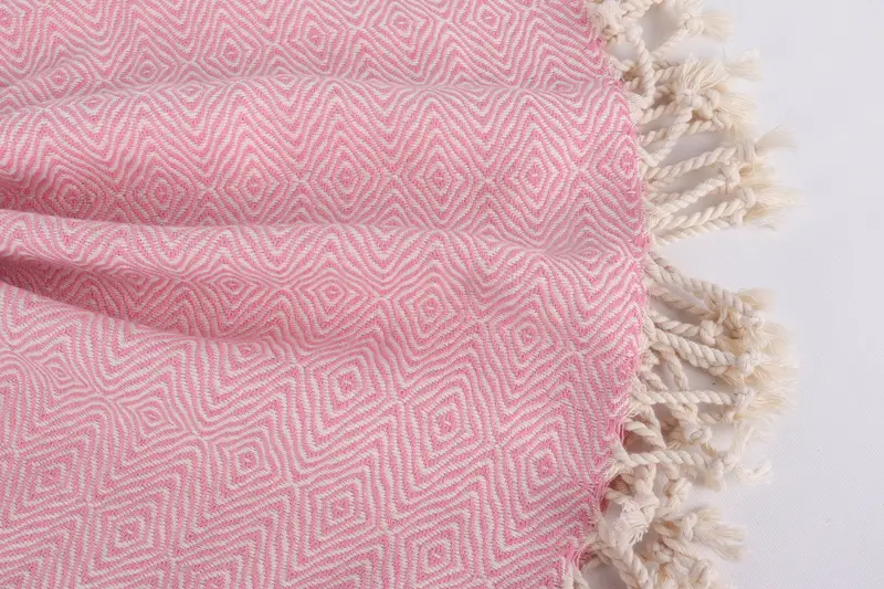 Spa Towel, Sand-resistant towel, Turkish Towel Beach Towel, Travel towel, Embroidered Towel, Bachelor Party Gifts, 70x40 Cotton Zigzag Diamond Towel - 8