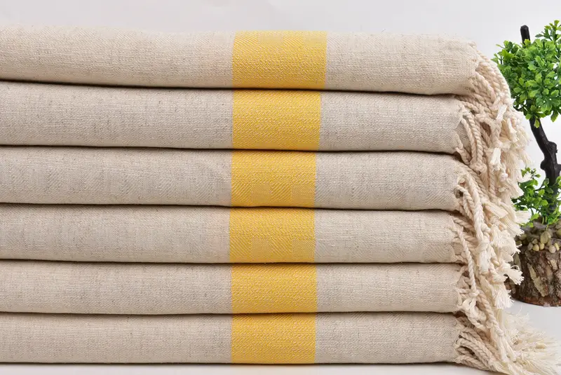 Memorial Gift, Turkish Bath Towel Set, Cotton towel, 70x36 Linen Striped Towel, Quick-dry towel, Turkish Beach Towel Bulk, Custom Wedding Gifts - 3