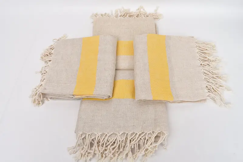 Memorial Gift, Turkish Bath Towel Set, Cotton towel, 70x36 Linen Striped Towel, Quick-dry towel, Turkish Beach Towel Bulk, Custom Wedding Gifts - 6