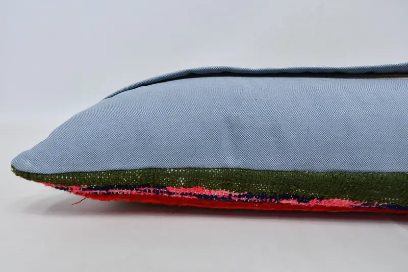12x48 Red Pillow, Handmade Kilim Cushion, Antique Pillows, Pillow Cover, Kilim Cushion Sham, Personalized Gift Pillow Cushion, Oriental Pillow Cover - 5