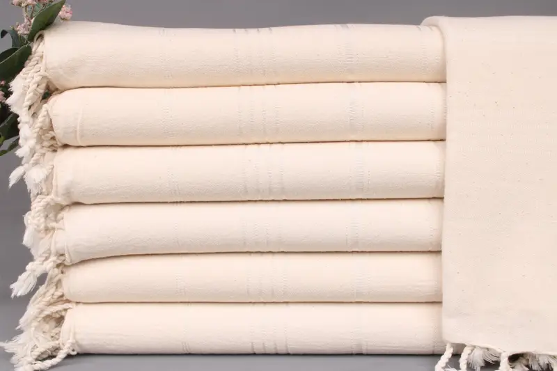 Bachelorette Towel Custom Turkish Cotton Beige Stripes, 40x71 Inches