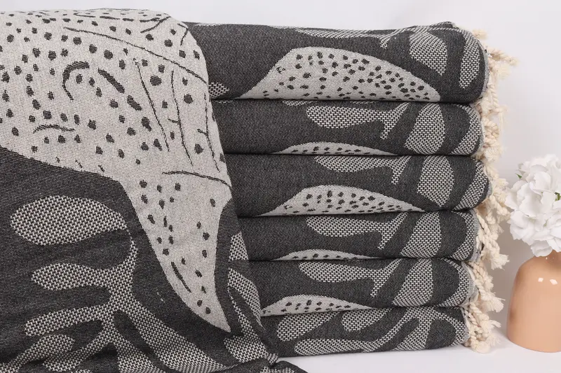 100x92 Cotton Whale Design Towel, Housewarming Gift, Unique Gift, Wedding Favors, Custom Wedding Gifts, Wedding Anniversary Gift, Turkish Bedspread - 2