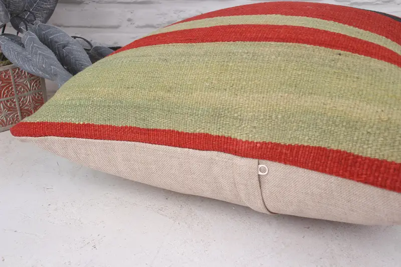 Antique Pillows, Interior Designer Pillow, Throw Kilim Pillow, 20x20 Red Pillow Case, Authentic Pillow Cover, Bed Cushion Cover, Cushion - 6