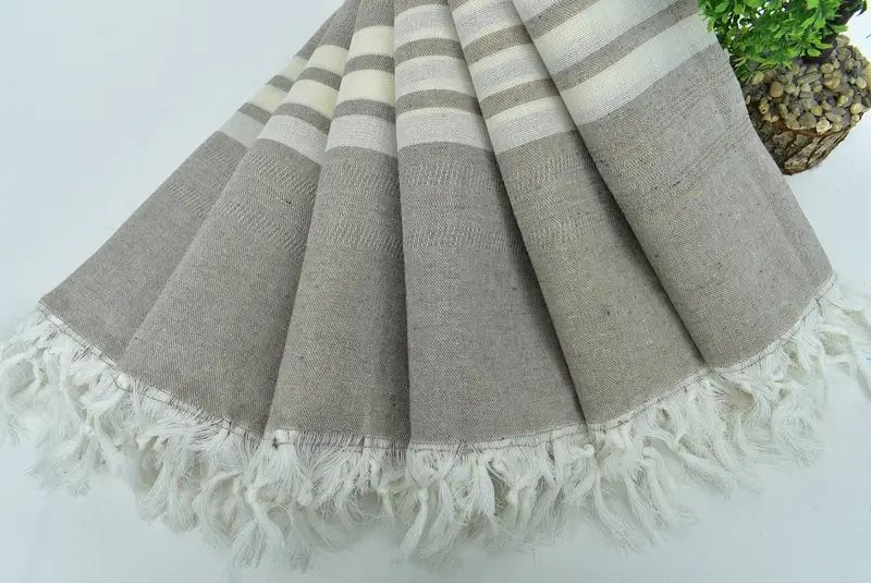 Personalized Turkish Towel, Quick-dry peshtemal, Beach Towel Bulk, Scarf Towel, Personalized Gifts, Christmas Favors, 68x40 Cotton Striped Towel - 4