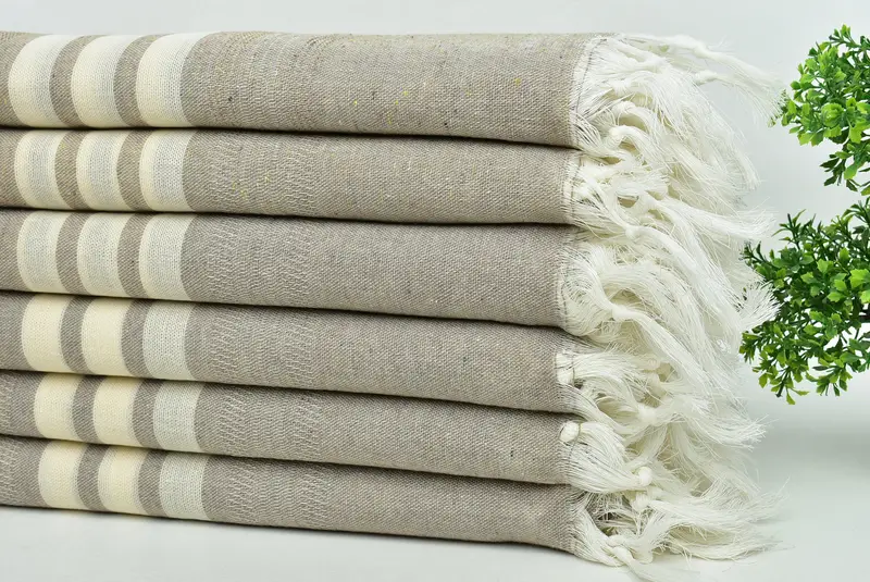 Personalized Turkish Towel, Quick-dry peshtemal, Beach Towel Bulk, Scarf Towel, Personalized Gifts, Christmas Favors, 68x40 Cotton Striped Towel - 3