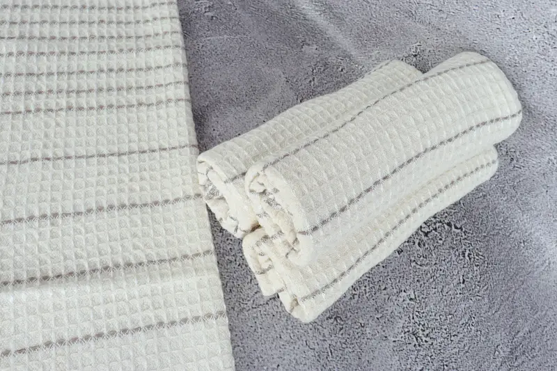 Özel el havlu, organik çay havlu, gelin duş iyilikleri, banyo havlu, 40x20 pamuklu waffle havlu, onun için kişiselleştirilmiş hediye, nedime hediyeleri - 8