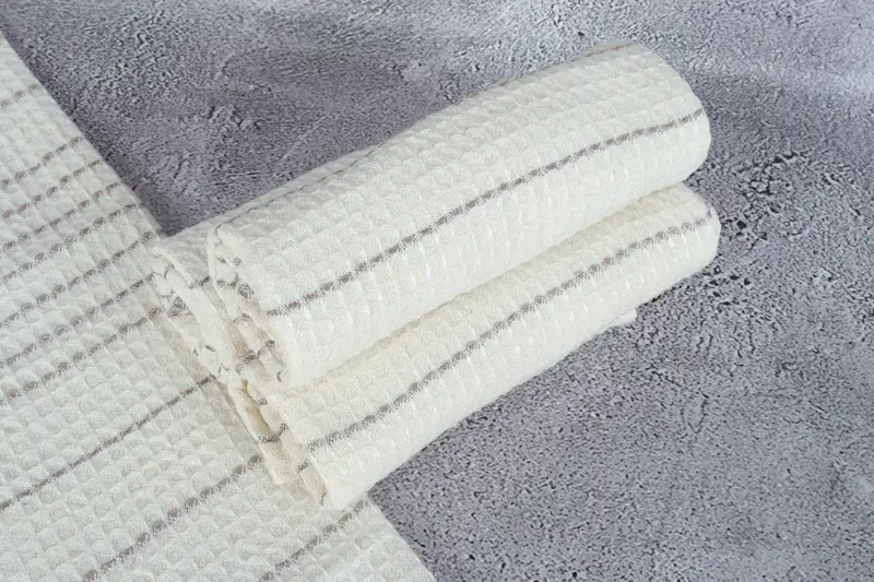 Özel el havlu, organik çay havlu, gelin duş iyilikleri, banyo havlu, 40x20 pamuklu waffle havlu, onun için kişiselleştirilmiş hediye, nedime hediyeleri - 7