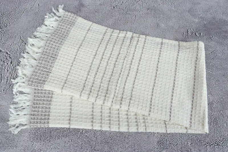 Özel el havlu, organik çay havlu, gelin duş iyilikleri, banyo havlu, 40x20 pamuklu waffle havlu, onun için kişiselleştirilmiş hediye, nedime hediyeleri - 6