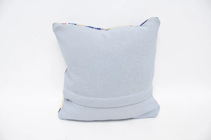 Cushion Case, Handmade Throw Pillow Case, Pillow for Sofa, 12x12 Blue Pillow Sham, Luxury Pillow Case, Antique Pillows, Home Decor Pillow - 6
