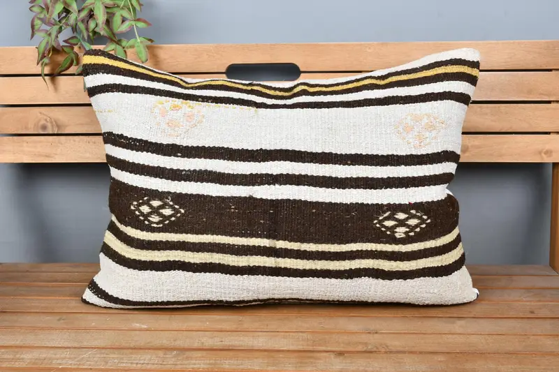 20x28 White Pillow Case, Interior Designer Pillow, Knitted Pillow Cover, Home Decor Pillow, Rustic Pillow, Pillow Cover, Antique Pillows - 6
