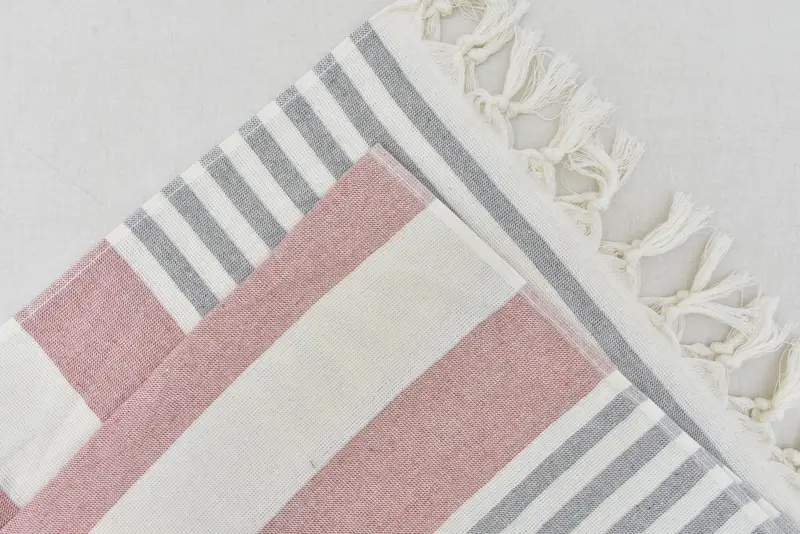 Custom Turkish Towel, Bathroom Towels, Personalized Kitchen Towel, Turkish Tea Towel, Gym Towel, 36x18 Cotton Striped Terry Towel, Custom Tea Towel - 2