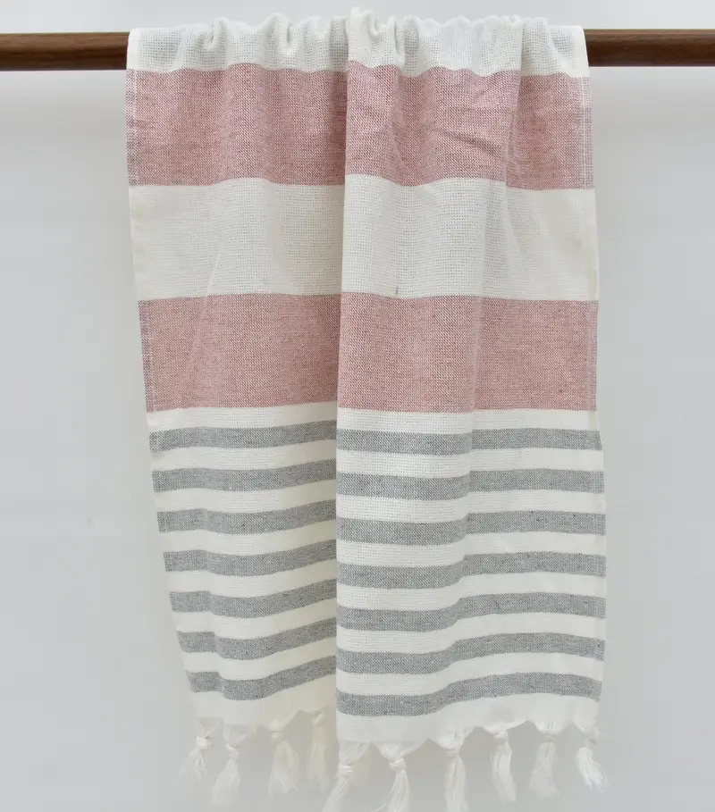 Custom Turkish Towel, Bathroom Towels, Personalized Kitchen Towel, Turkish Tea Towel, Gym Towel, 36x18 Cotton Striped Terry Towel, Custom Tea Towel - 8