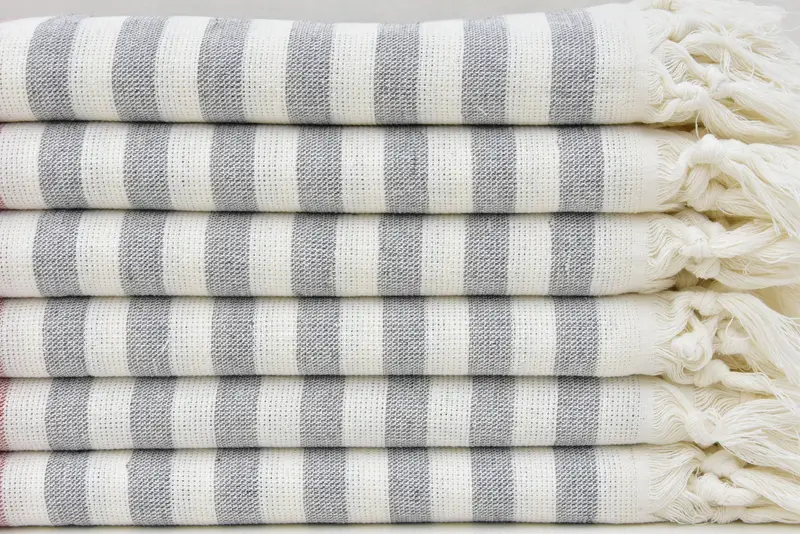 Custom Turkish Towel, Bathroom Towels, Personalized Kitchen Towel, Turkish Tea Towel, Gym Towel, 36x18 Cotton Striped Terry Towel, Custom Tea Towel - 3