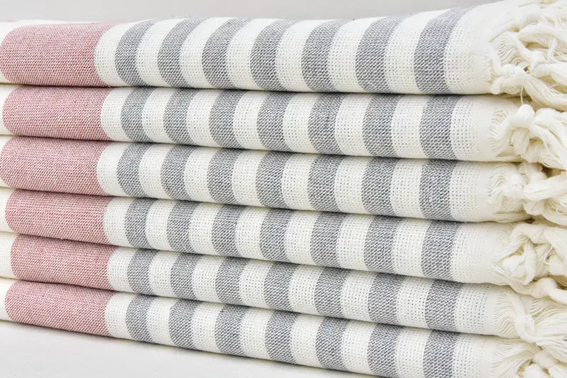 Custom Turkish Towel, Bathroom Towels, Personalized Kitchen Towel, Turkish Tea Towel, Gym Towel, 36x18 Cotton Striped Terry Towel, Custom Tea Towel - 1