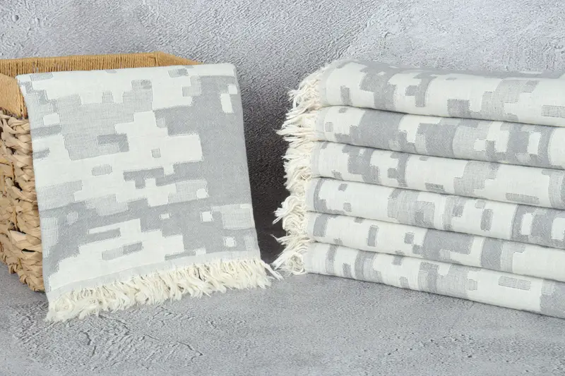 Pool Towels, 68x36 Cotton Camouflage Towel, Personalized Wedding Gift, Absorbent Turkish towel, Boyfriend Christmas Gift, Organic Turkish towel - 4