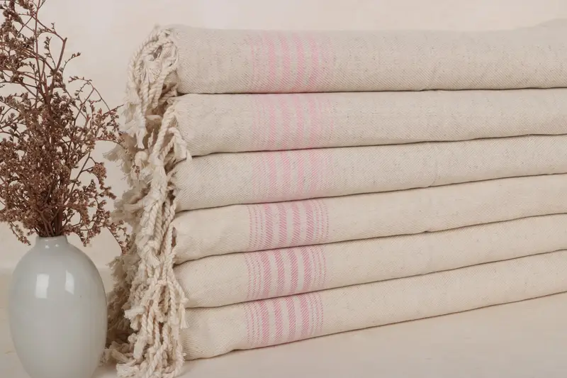 Best Friend Gift, 18x36 Inches Light Powder Pink Linen Dish Towel