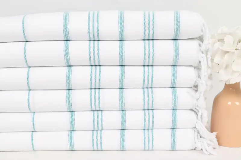 40x24 Cotton Striped Towel, Wedding Favors, Bathroom Towels, Small Bath Towels, Engagement Gift, Wedding Anniversary Gift, Customized Turkish Towel - 3