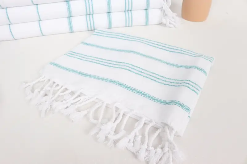 40x24 Cotton Striped Towel, Wedding Favors, Bathroom Towels, Small Bath Towels, Engagement Gift, Wedding Anniversary Gift, Customized Turkish Towel - 5